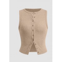 Slim Fit Sleeveless Vest For Women