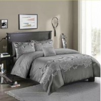 Three-piece Simple Plain Black Printing Bedding Set Three-piece Simple Plain Black Printing Bedding Set