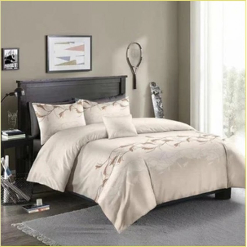 Three-piece Simple Plain Black Printing Bedding Set Three-piece Simple Plain Black Printing Bedding Set