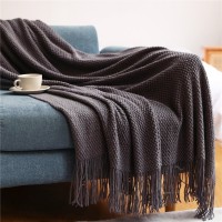 Warm Air Conditioning Blanket Hotel Bed End Towel Knitted Blanket Solid Color Sofa Cover Blanket Blanket Warm Air Conditioning Blanket Hotel Bed End Towel Knitted Blanket Solid Color Sofa Cover Blanket Blanket