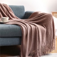 Warm Air Conditioning Blanket Hotel Bed End Towel Knitted Blanket Solid Color Sofa Cover Blanket Blanket Warm Air Conditioning Blanket Hotel Bed End Towel Knitted Blanket Solid Color Sofa Cover Blanket Blanket