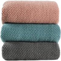 Warm Air Conditioning Blanket Hotel Bed End Towel Knitted Blanket Solid Color Sofa Cover Blanket Blanket Warm Air Conditioning Blanket Hotel Bed End Towel Knitted Blanket Solid Color Sofa Cover Blanket Blanket