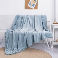 Tassel Ball Ball Solid Color Blanket Sofa Dormitory Blanket Gift Air Conditioning Blanket Tassel Ball Ball Solid Color Blanket Sofa Dormitory Blanket Gift Air Conditioning Blanket