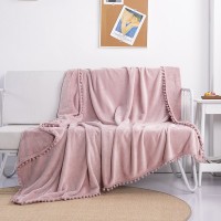 Tassel Ball Ball Solid Color Blanket Sofa Dormitory Blanket Gift Air Conditioning Blanket Tassel Ball Ball Solid Color Blanket Sofa Dormitory Blanket Gift Air Conditioning Blanket
