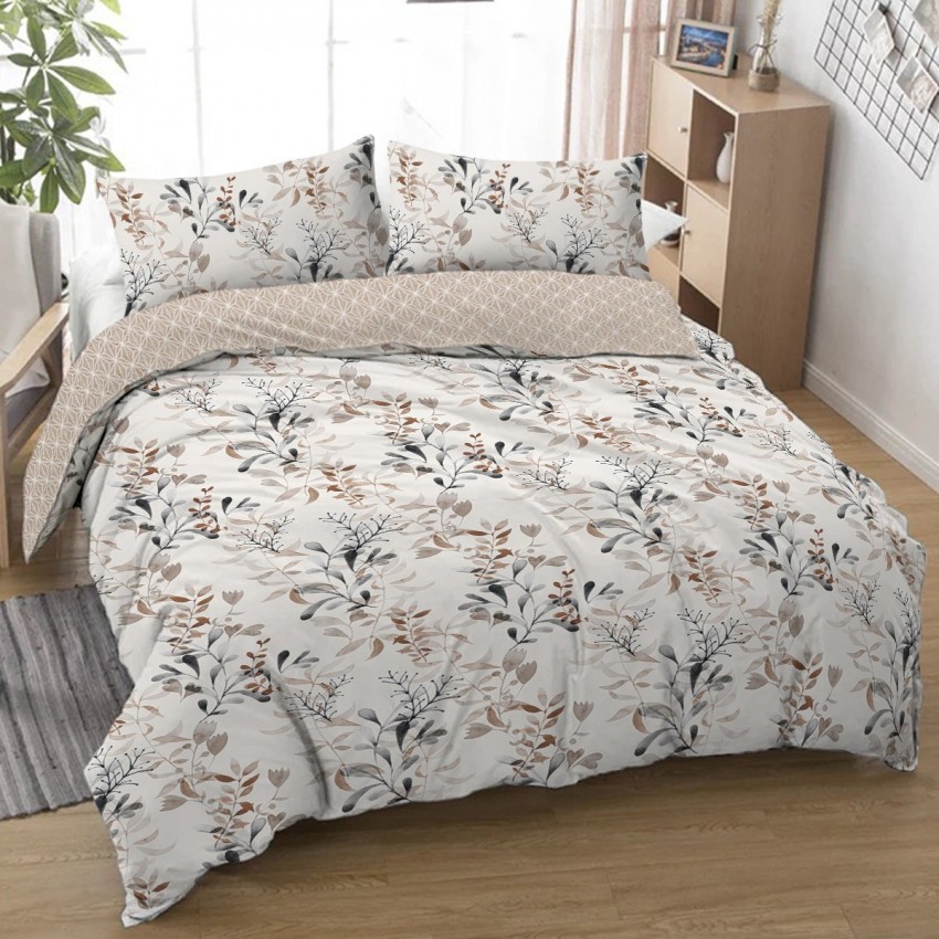 Grey 3 Pieces Grey Floral Duvet Cover Set, Botanical Bed In A Bag Brown Leaves Bedding Set Soft Microfiber 1 Bedding Set And 2 Pillow Shames Grey 3 Pieces Grey Floral Duvet Cover Set, Botanical Bed In A Bag Brown Leaves Bedding Set Soft Microfiber 1 Bedding Set And 2 Pillow Shames
