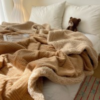 Simple Leisure Nap Blanket Thick Lambskin Blanket Dormitory Blanket Simple Leisure Nap Blanket Thick Lambskin Blanket Dormitory Blanket