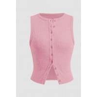Slim Fit Sleeveless Vest For Women