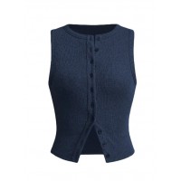 Slim Fit Sleeveless Vest For Women