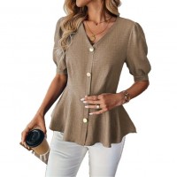 Women's Fashion V-Neck Slim-Fit Figure-Lifting Shirt