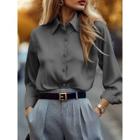 Springautumn Long-sleeve Western-style Womens Shirt