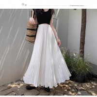 Women's High-Waisted Chiffon Pleated Skirt