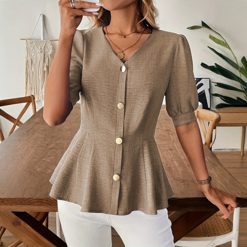 Women's Fashion V-Neck Slim-Fit Figure-Lifting Shirt