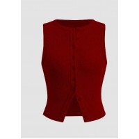 Slim Fit Sleeveless Vest For Women
