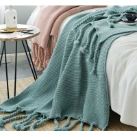 Office sofa blanket with tassel knitted thread blanket Office sofa blanket with tassel knitted thread blanket