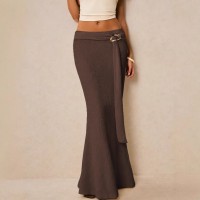 Metal-accented Figure-hugging Sheath Dress