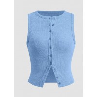 Slim Fit Sleeveless Vest For Women