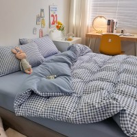 Modern Minimalist Washed Cotton Four-piece Bedding Set Modern Minimalist Washed Cotton Four-piece Bedding Set