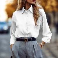 Springautumn Long-sleeve Western-style Womens Shirt