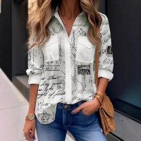 New Womens All Season Versatile Loose Casual Long Sleeve Shirt With Pockets