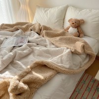 Simple Leisure Nap Blanket Thick Lambskin Blanket Dormitory Blanket Simple Leisure Nap Blanket Thick Lambskin Blanket Dormitory Blanket