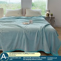Solid Color Flannel Blanket Double-sided Multifunctional Coral Fleece Blanket Gift Blanket Solid Color Flannel Blanket Double-sided Multifunctional Coral Fleece Blanket Gift Blanket