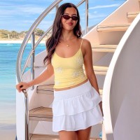 Summer New Women's Fashion Solid Color Bubble Bead Camisole