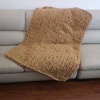 Chenille Knitted Handmade Throw Blanket Chenille Knitted Handmade Throw Blanket