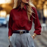 Springautumn Long-sleeve Western-style Womens Shirt