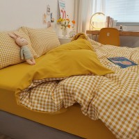 Modern Minimalist Washed Cotton Four-piece Bedding Set Modern Minimalist Washed Cotton Four-piece Bedding Set