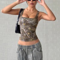 Retro Crew Neck Sleeveless Vest For Women