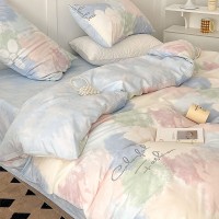 Washed Cotton Four-piece Bedding Set Washed Cotton Four-piece Bedding Set