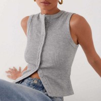 Slim Fit Sleeveless Vest For Women