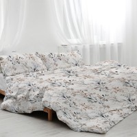 Grey 3 Pieces Grey Floral Duvet Cover Set, Botanical Bed In A Bag Brown Leaves Bedding Set Soft Microfiber 1 Bedding Set And 2 Pillow Shames Grey 3 Pieces Grey Floral Duvet Cover Set, Botanical Bed In A Bag Brown Leaves Bedding Set Soft Microfiber 1 Bedding Set And 2 Pillow Shames