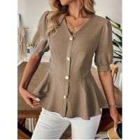 Women's Fashion V-Neck Slim-Fit Figure-Lifting Shirt