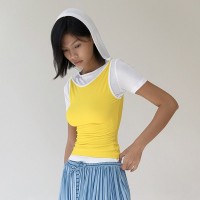 Womens Casual Sporty Cropped Slim-fit Camisole