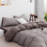 Tianzhu Cotton Nude Sleeping Four-piece Set 100 Cotton Simple Knitted Quilt Cover Bedding Tianzhu Cotton Nude Sleeping Four-piece Set 100 Cotton Simple Knitted Quilt Cover Bedding