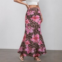 New Leopard Print Midi Skirt