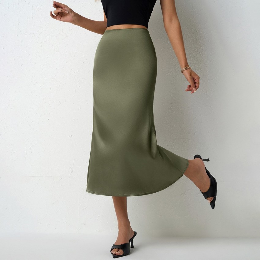 Womens Satin Mermaid Skirt SpringSummer Style