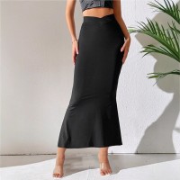 Small V-shaped Figure-flattering Sheath Mermaid Skirt Mid-length Skirt Small V-shaped Figure-flattering Sheath Mermaid Skirt Mid-length Skirt