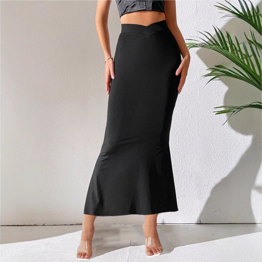 Small V-shaped Figure-flattering Sheath Mermaid Skirt Mid-length Skirt