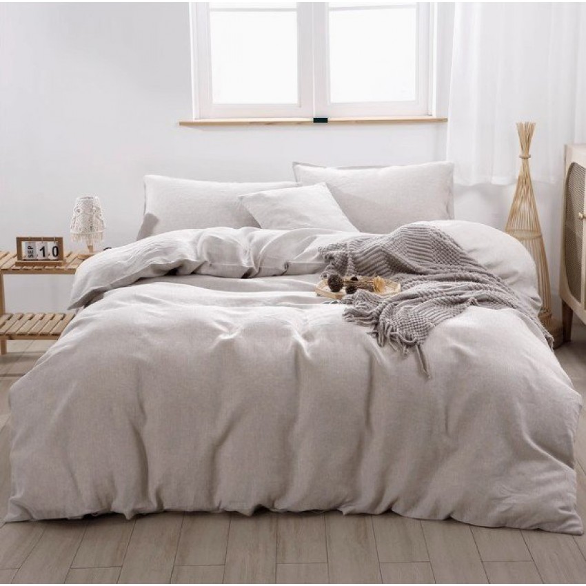 Four-piece Linen Bedding Set With Fitted Sheet And Fitted Sheet Four-piece Linen Bedding Set With Fitted Sheet And Fitted Sheet