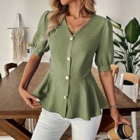 Women's Fashion V-Neck Slim-Fit Figure-Lifting Shirt