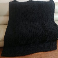 Chenille Knitted Handmade Throw Blanket Chenille Knitted Handmade Throw Blanket