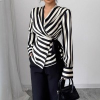 Womens Casual Striped Long-sleeve Shirt