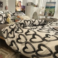 Washed Cotton Four-piece Bedding Set Washed Cotton Four-piece Bedding Set