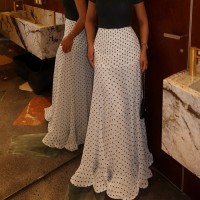 Sweet Youth-Enhancing Polka-Dot Pleated Skirt
