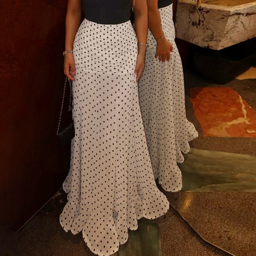 Sweet Youth-Enhancing Polka-Dot Pleated Skirt