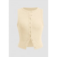 Slim Fit Sleeveless Vest For Women