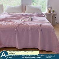 Solid Color Flannel Blanket Double-sided Multifunctional Coral Fleece Blanket Gift Blanket Solid Color Flannel Blanket Double-sided Multifunctional Coral Fleece Blanket Gift Blanket