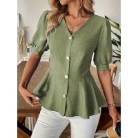 Women's Fashion V-Neck Slim-Fit Figure-Lifting Shirt